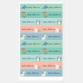 Leuke Kleurrijke Dieren School Kinderopvang Labels (Vel)