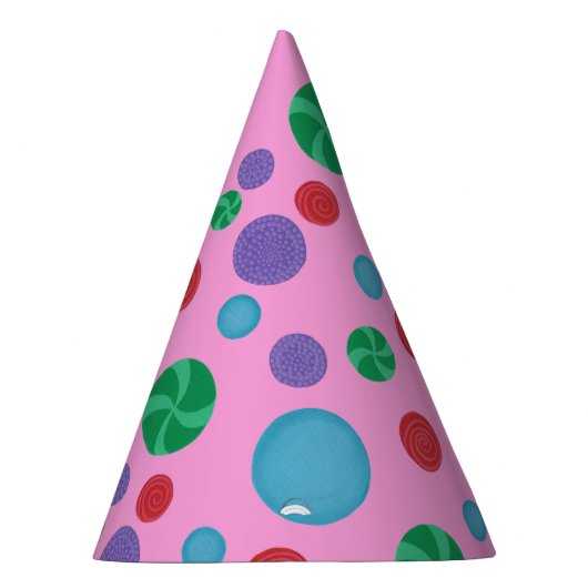 Leuke Kleurrijke Dimensionale Polka Dots Party Pet Feesthoedjes (Rechts)
