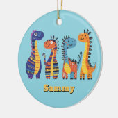 Leuke Kleurrijke Dinosauriërs Ontwerp Ornament (Links)