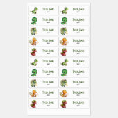 Leuke Kleurrijke Dinosaurus School Kinder Aangepas Labels (Vel)