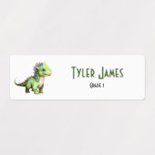 Leuke Kleurrijke Dinosaurus School Kinder Aangepas Labels (Design 1)