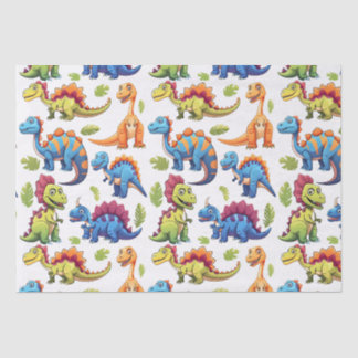 Leuke kleurrijke dinosaurus thema dino-mite tissuepapier