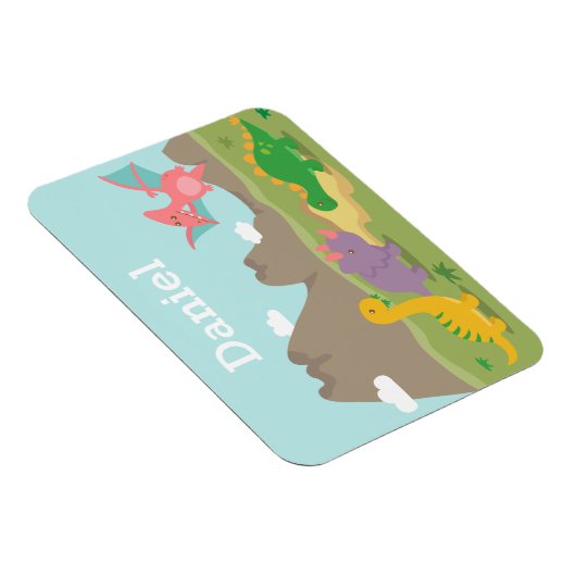 Leuke Kleurrijke Dinosaurussen Voor Kleine kinder Magneet (Rechterzijde)