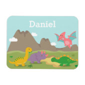 Leuke Kleurrijke Dinosaurussen Voor Kleine kinder Magneet (Horizontaal)