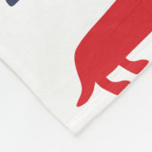 Leuke kleurrijke Doxie Dog Dachshund Fleece Deken (Hoek)