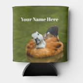 Leuke kleurrijke eend foto blikjeskoeler (Voorkant)