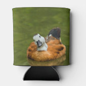 Leuke kleurrijke eend foto blikjeskoeler (Achterkant)