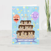 Leuke kleurrijke feestviering Gelukkige verjaardag Kaart (Voorkant)
