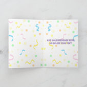 Leuke kleurrijke feestviering Gelukkige verjaardag Kaart (Binnen)