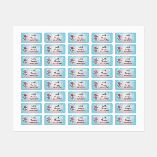 Leuke kleurrijke franchise passieve school geest labels (Vel)