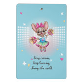 Leuke kleurrijke franchise passieve school geest mini klembord (Achterkant)