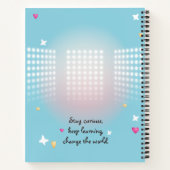 Leuke kleurrijke franchise passieve school geest notitieboek (Achterkant)