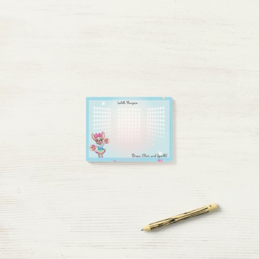 Leuke kleurrijke franchise passieve school geest post-it® notes (Op bureau)