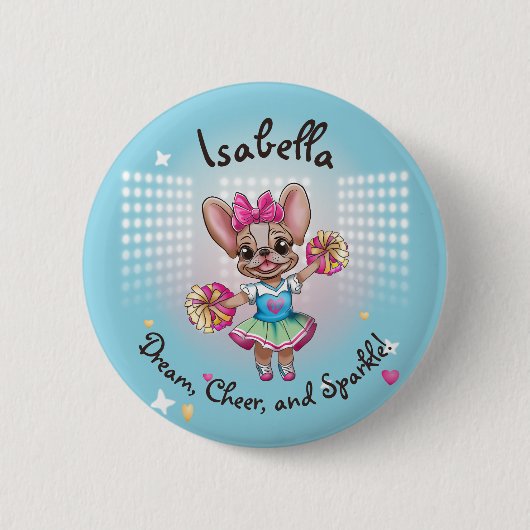 Leuke kleurrijke franchise passieve school geest ronde button 5,7 cm (Voorkant)