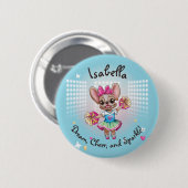 Leuke kleurrijke franchise passieve school geest ronde button 5,7 cm (Voorkant /achterkant)