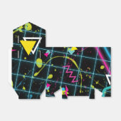 Leuke Kleurrijke Funky Koele 80's Verjaardagsfeest Bedankdoosjes (Uitgevouwen)