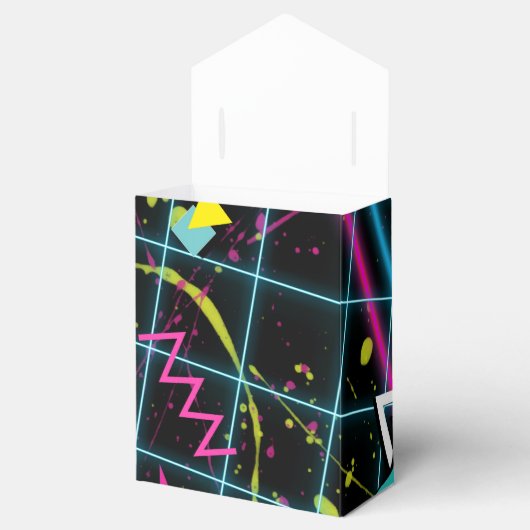 Leuke Kleurrijke Funky Koele 80's Verjaardagsfeest Bedankdoosjes (Geopend)