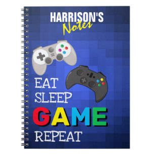Leuke Kleurrijke Gamer Video Game Persoonlijk Notitieboek