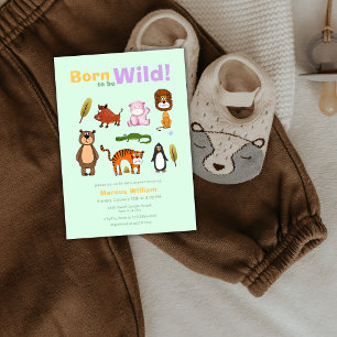Leuke Kleurrijke Geboren Om Wild Te Zijn Safari Ba Kaart