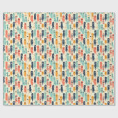 Leuke Kleurrijke Geesten Halloween Cadeaupapier (Vlak)