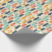 Leuke Kleurrijke Geesten Halloween Cadeaupapier (Hoek)