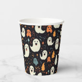 Leuke kleurrijke geesten Halloween Papieren Bekers (Achterkant)