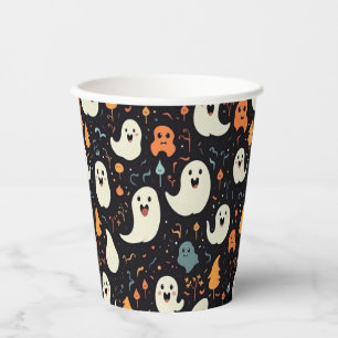 Leuke kleurrijke geesten Halloween Papieren Bekers