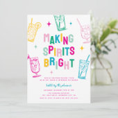 Leuke kleurrijke geesten maken Bright Christmas Pa Kaart (Staand voorkant)