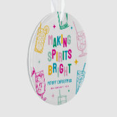 Leuke kleurrijke geesten maken 'Bright' Kerstmis Ornament (voorkant)
