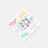 Leuke kleurrijke geesten maken 'Bright' Kerstmis Servet (Hoek)