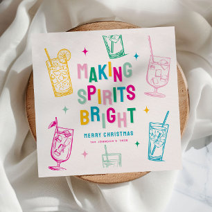 Leuke kleurrijke geesten maken 'Bright' Kerstmis Servet