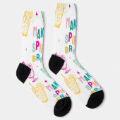 Leuke kleurrijke geesten maken 'Bright' Kerstmis Sokken (Rechts)