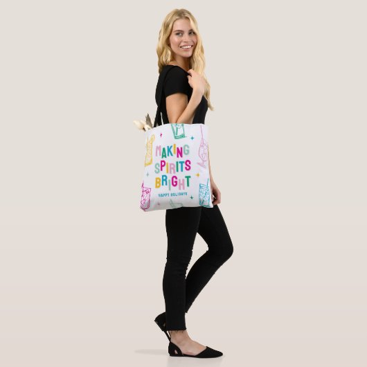 Leuke kleurrijke geesten maken 'Bright' Kerstmis Tote Bag (Op model)