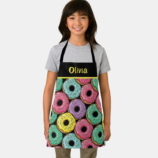 Leuke Kleurrijke Geglazuurde Donuts Schort (Insitu)