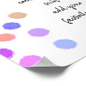 leuke kleurrijke geschilde stippen op wit voeg een poster (Hoek)