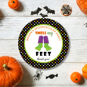 Leuke kleurrijke geur mijn voeten Halloween feestg Ronde Sticker