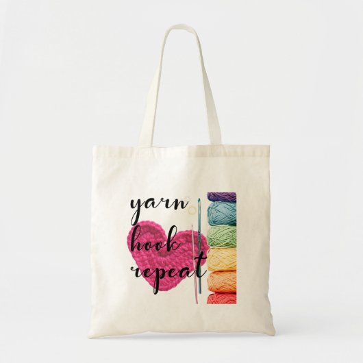 Leuke & Kleurrijke Haaknaald Tote Bag (Voorkant)
