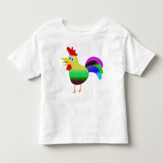 Leuke kleurrijke haan grappig t-shirt cadeau idee (Voorkant)