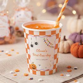 Leuke Kleurrijke Halloween Verjaardag Papieren Bek Bekers