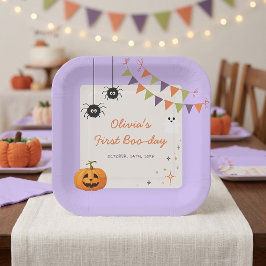 Leuke Kleurrijke Halloween Verjaardag Papieren Bor Bordje