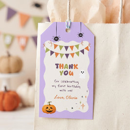 Leuke Kleurrijke Halloween Verjaardagscadeautags Cadeaulabel