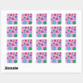 Leuke kleurrijke Happy Birthday Polka Dots Sticker (Vel)