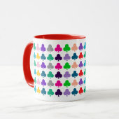 Leuke, kleurrijke harmonieuze Kaarten Clubs Suit P Mok (Voorkant links)