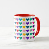 Leuke, kleurrijke harmonieuze Kaarten harten pak p Mok (Voorkant rechts)