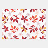 Leuke & Kleurrijke Herfst bladeren Patroon Set van Inpakpapier Vel (Voorkant 2)