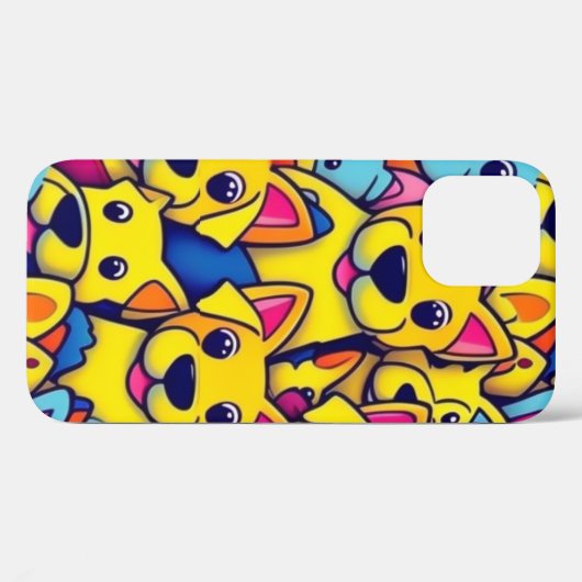 Leuke kleurrijke honden gelukkige honden Case-Mate iPhone case (Achterkant (horizontaal))