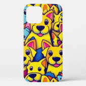 Leuke kleurrijke honden gelukkige honden Case-Mate iPhone case (Achterkant)