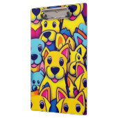 Leuke kleurrijke honden gelukkige honden klembord (Links)