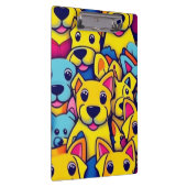 Leuke kleurrijke honden gelukkige honden klembord (Rechts)