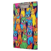 Leuke kleurrijke honden gelukkige honden klembord (Links)